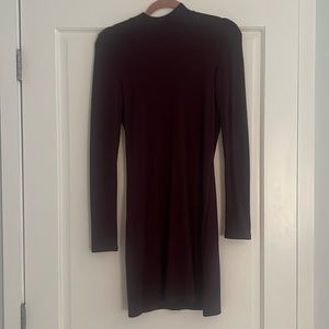 Aritzia Backless Maroon sweater dress
